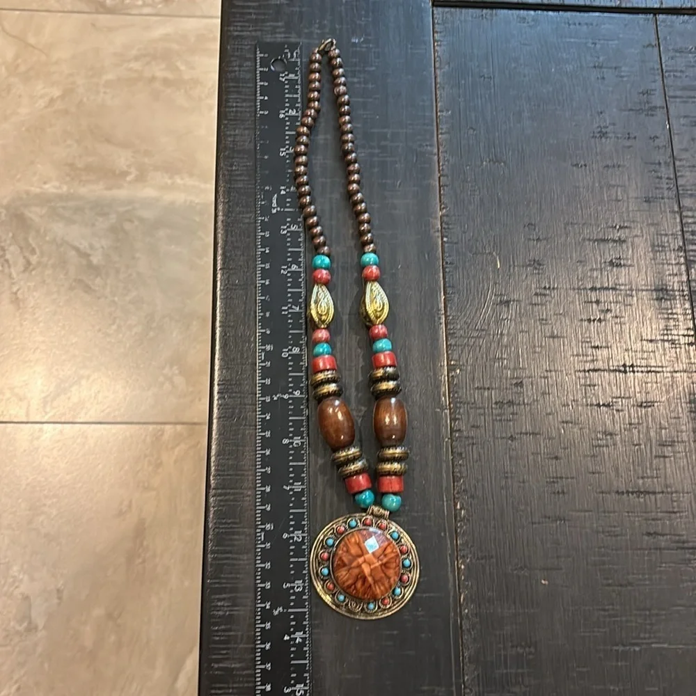 Bohemian Boho Multicolor Beaded Necklace​​ - Picture 5 of 6